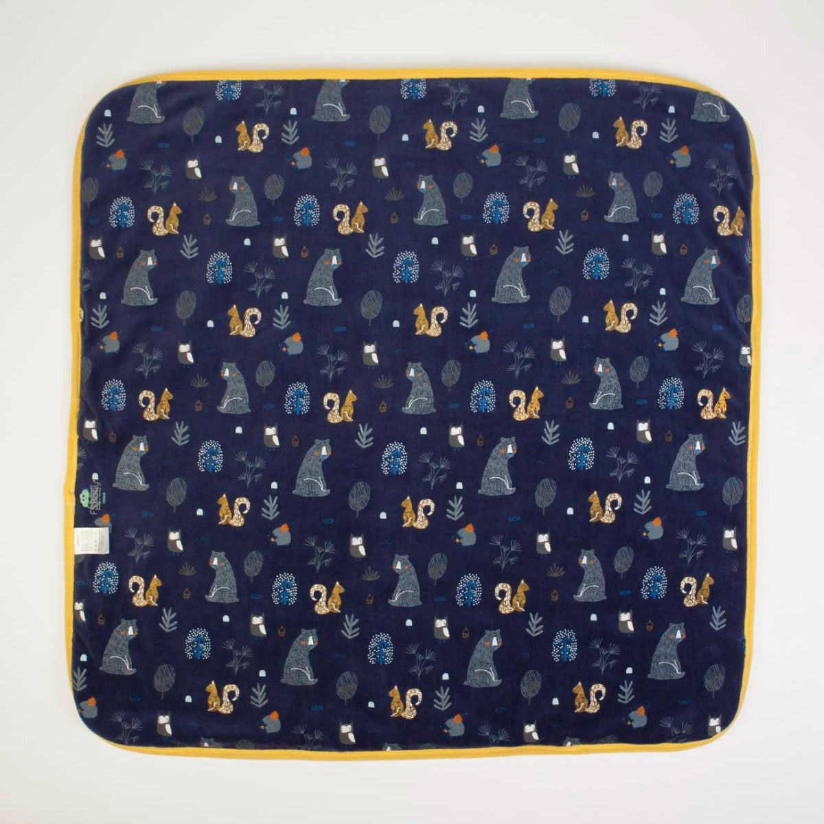 Copertina Neonato Culla Carrozzina in Ciniglia - Amici della foresta - retro