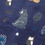 Copertina Neonato Culla Carrozzina in Ciniglia - Amici della foresta - stampa retro