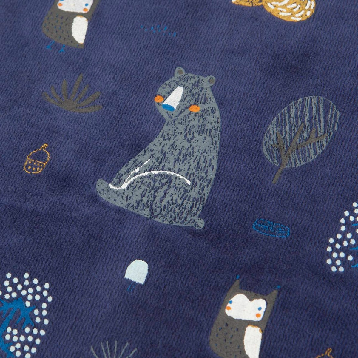 Copertina Neonato Culla Carrozzina in Ciniglia - Amici della foresta - stampa retro