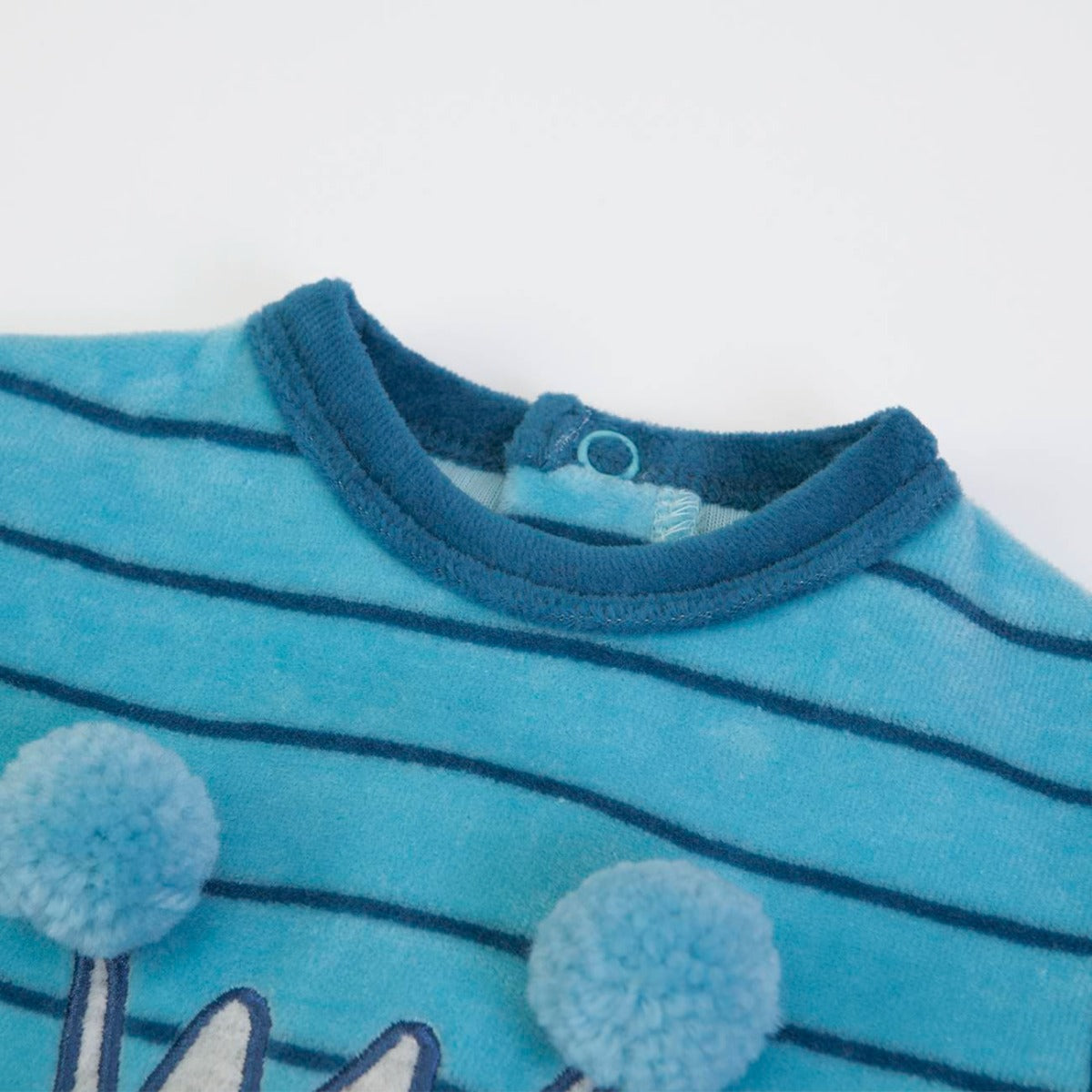 Tutina Neonato Nascita Ciniglia - Monster - collo