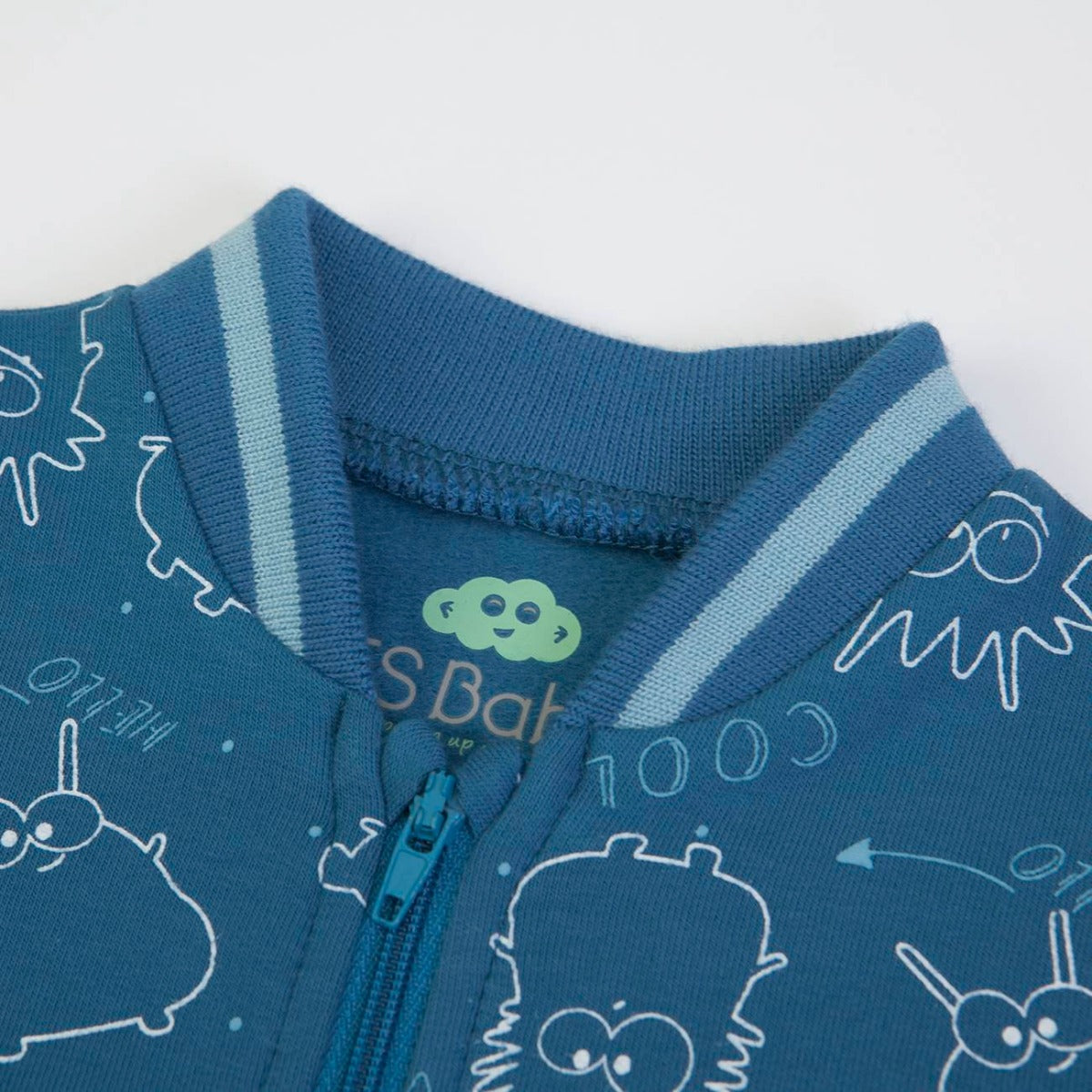 Completo Sportivo Invernale Bambino - Tuta Invernale Bambino - Monster - collo