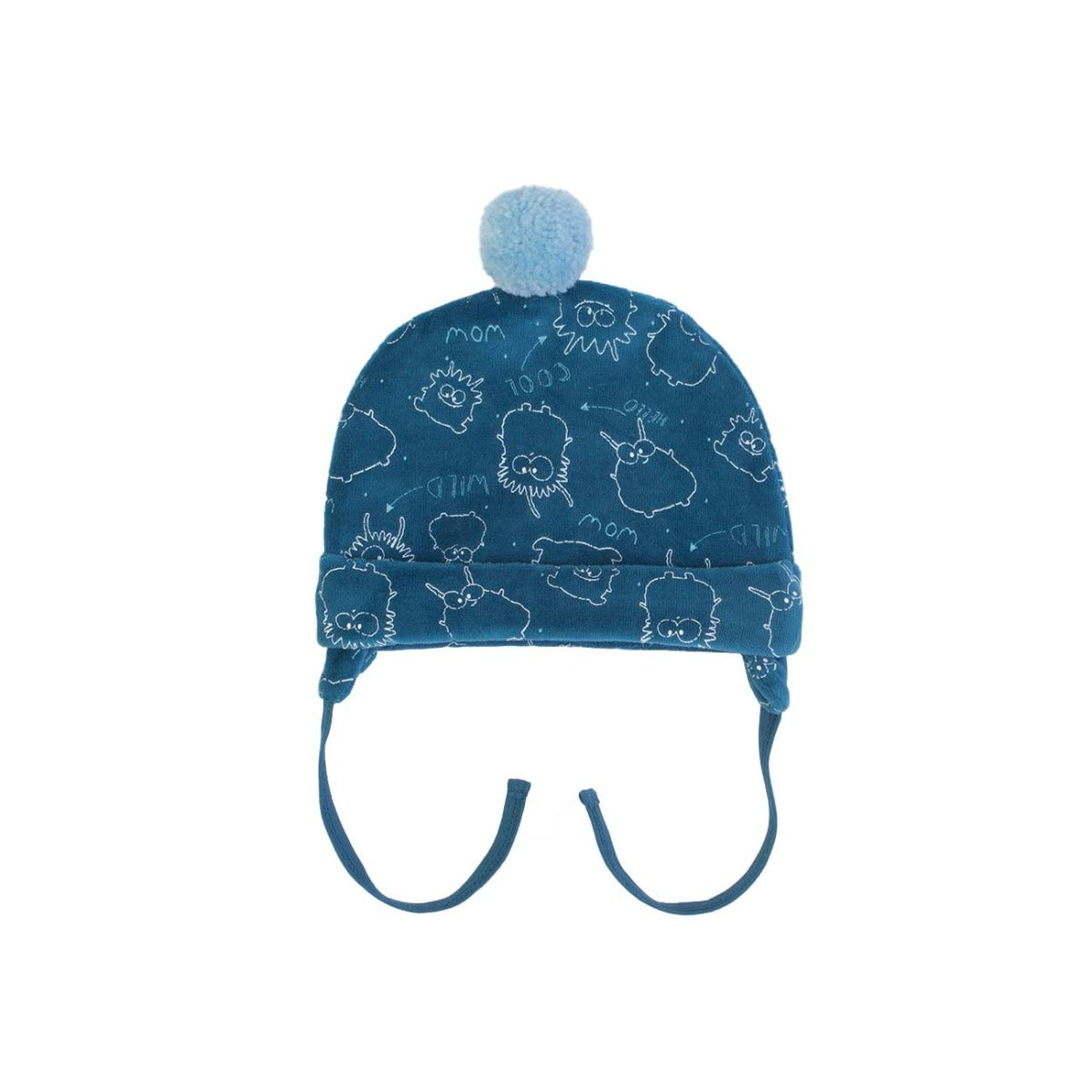 Cappello Cappellino Invernale in Ciniglia con Ponpon - Monster