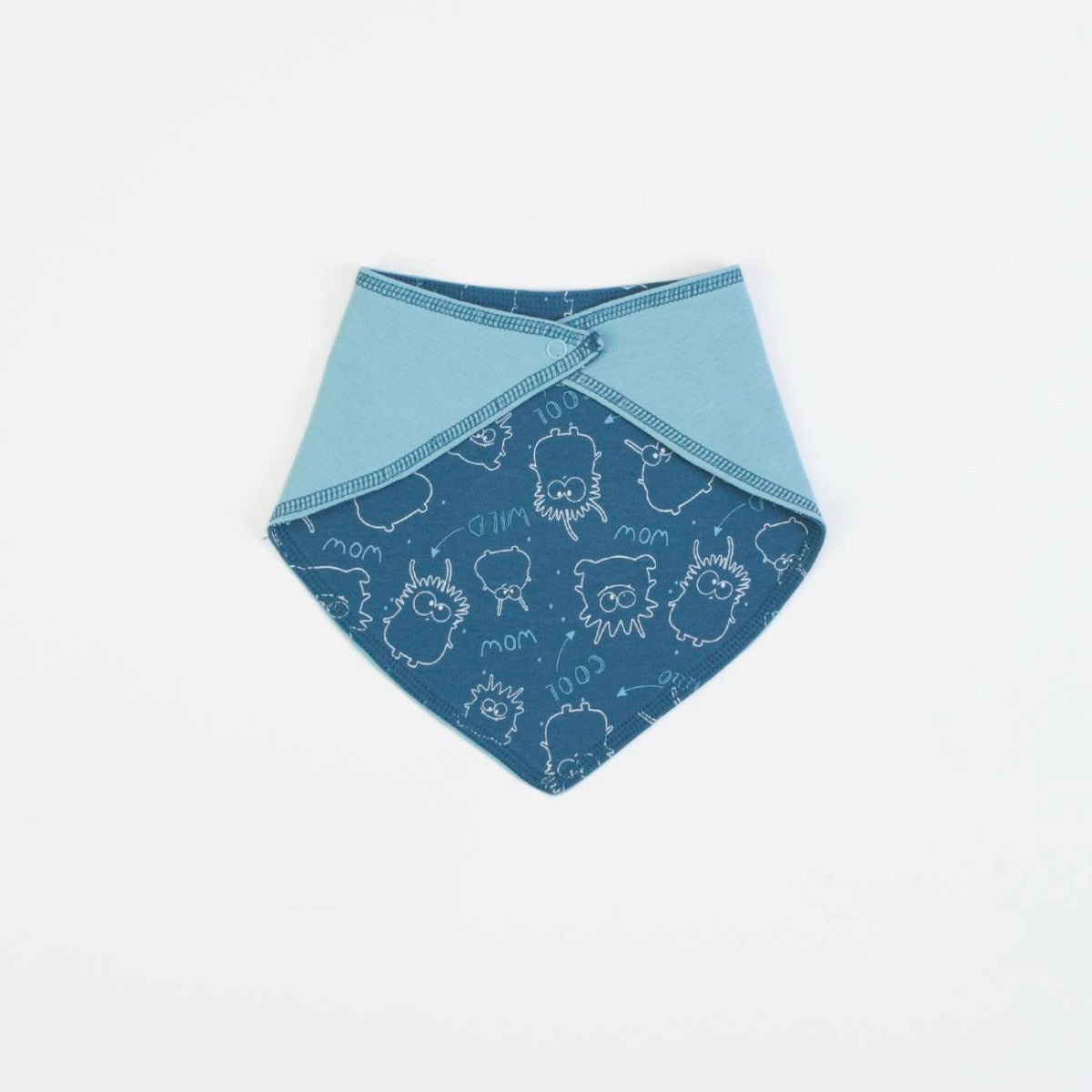 Bavaglino Bandana Bavetta Neonato Monster - retro