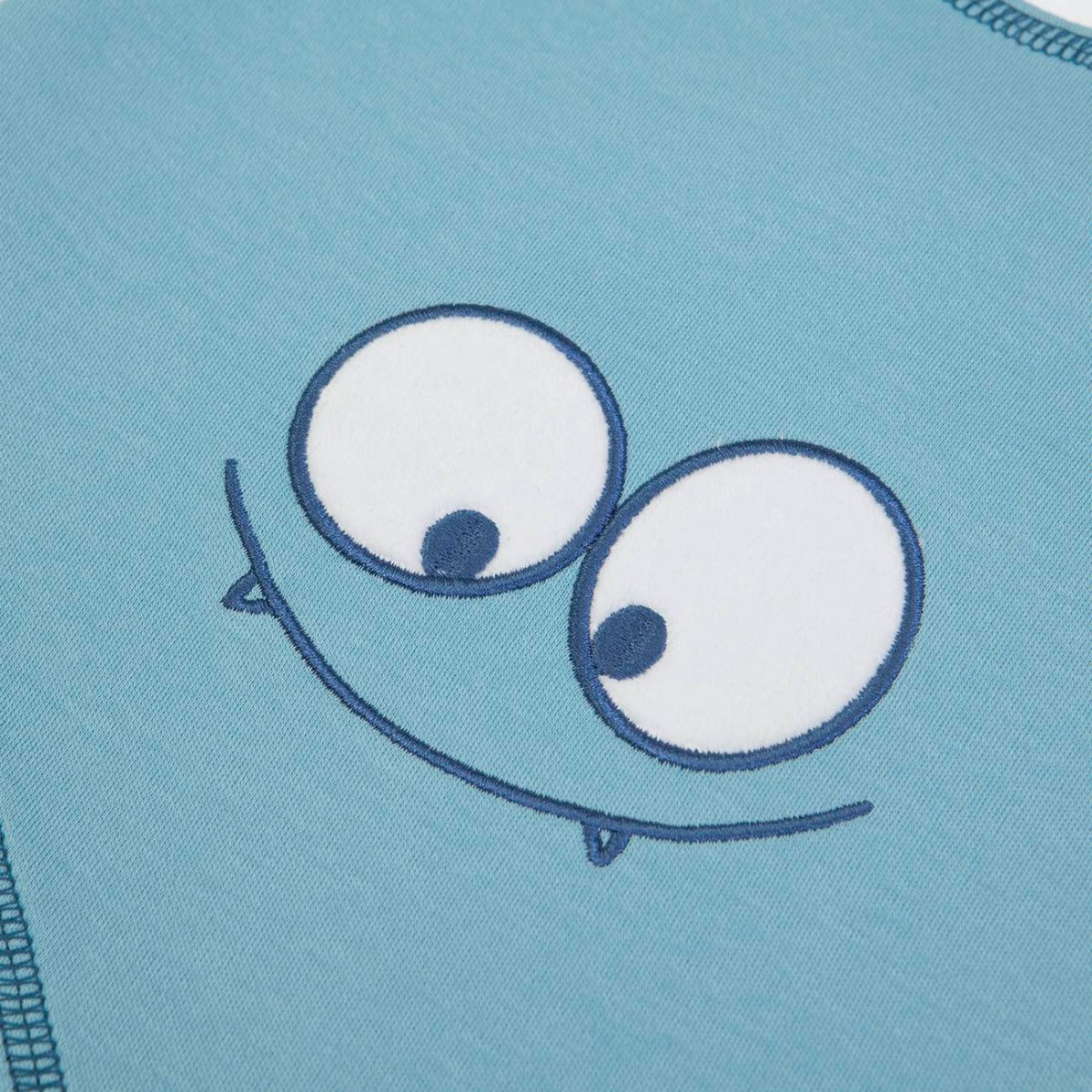 Bavaglino Bandana Bavetta Neonato Monster - ricamo