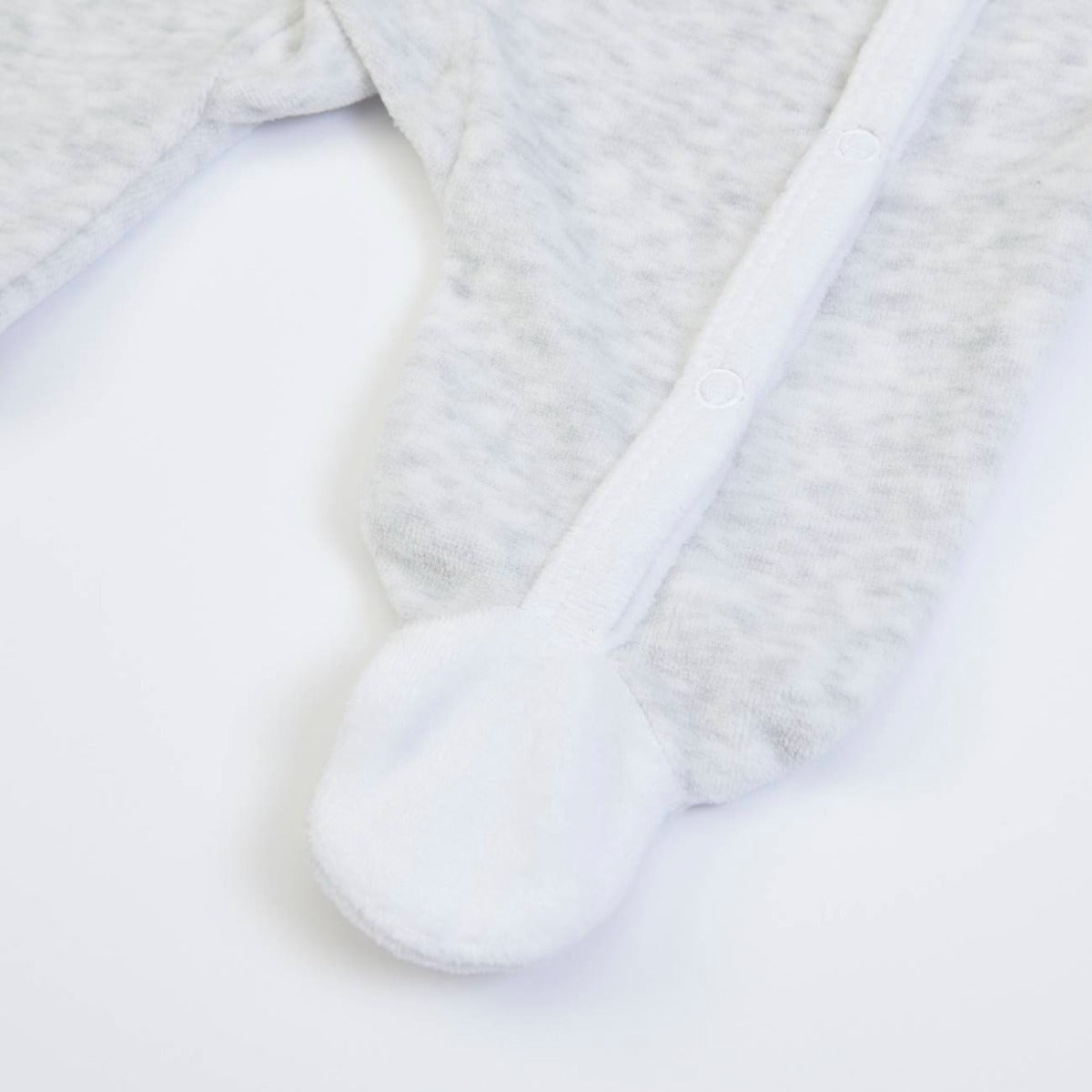 Tutina Neonato Nascita in Ciniglia Invernale - I Love Family - piedino