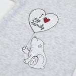 Tutina Neonato Nascita in Ciniglia Invernale - I Love Family - stampa