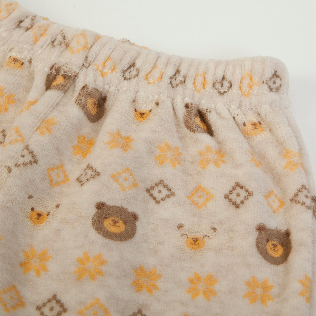 Tutina Neonato In Ciniglia Invernale 2 Pezzi - Orsetto - elastico