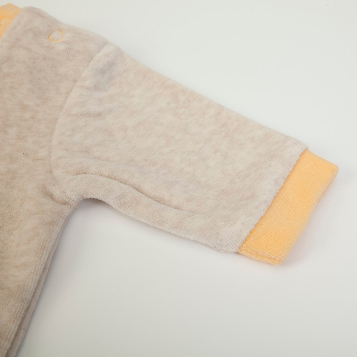 Tutina Neonato In Ciniglia Invernale 2 Pezzi - Orsetto - manica