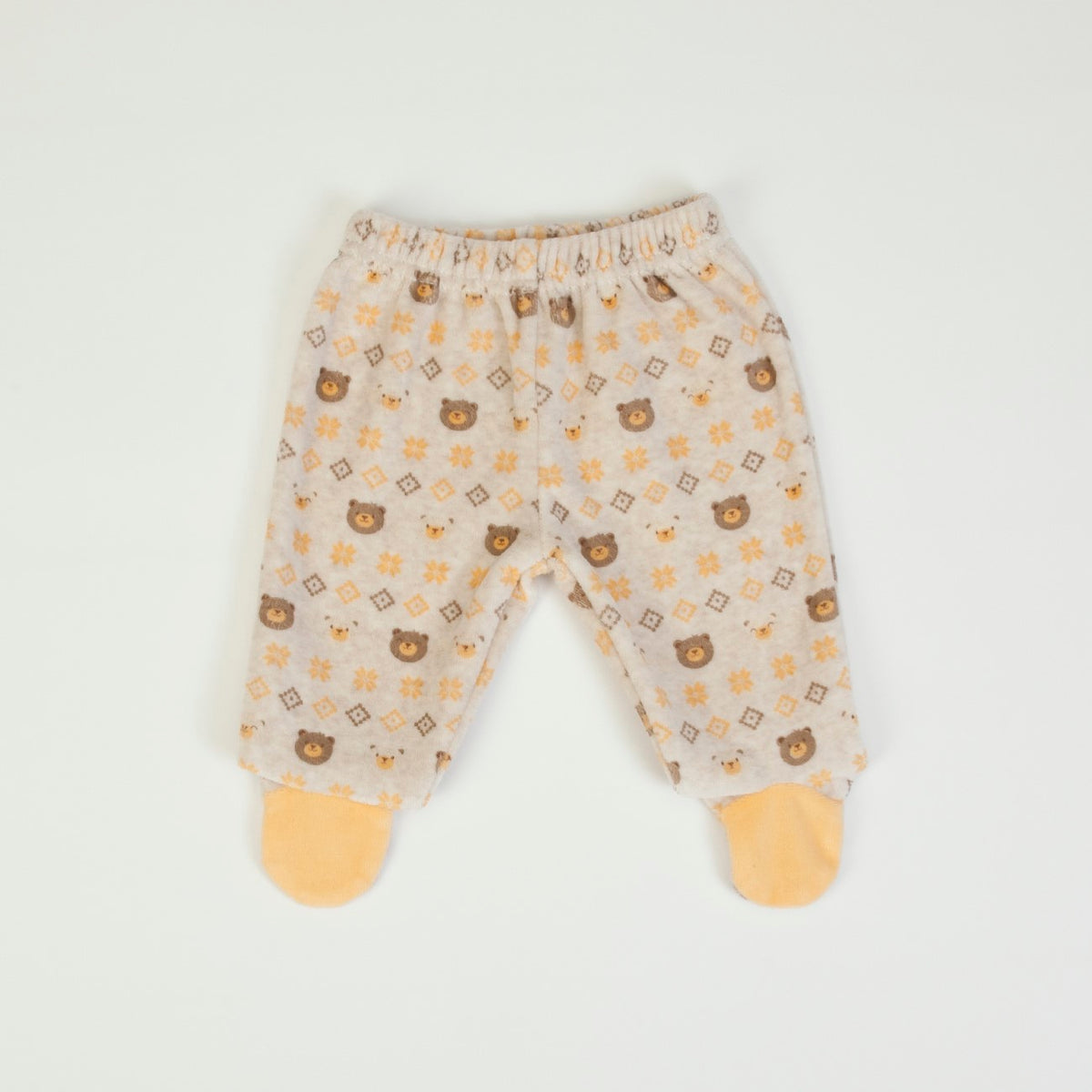 Tutina Neonato In Ciniglia Invernale 2 Pezzi - Orsetto - pantalone