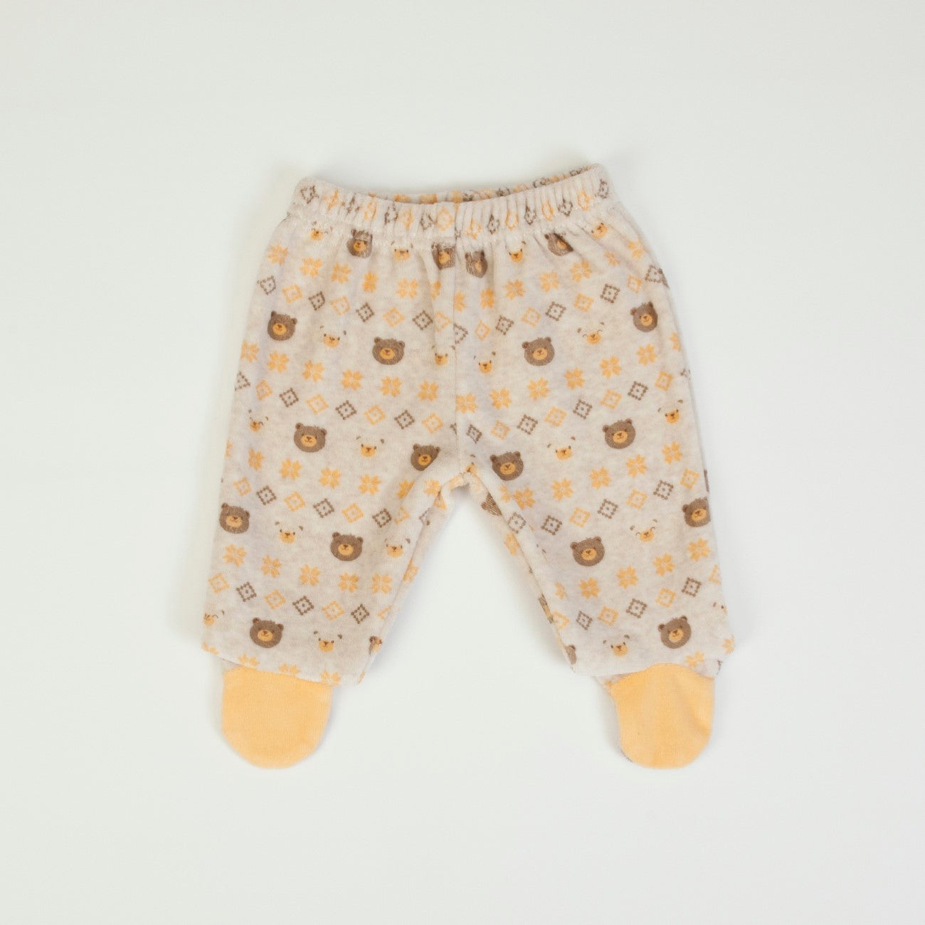 Tutina Neonato In Ciniglia Invernale 2 Pezzi - Orsetto - pantalone