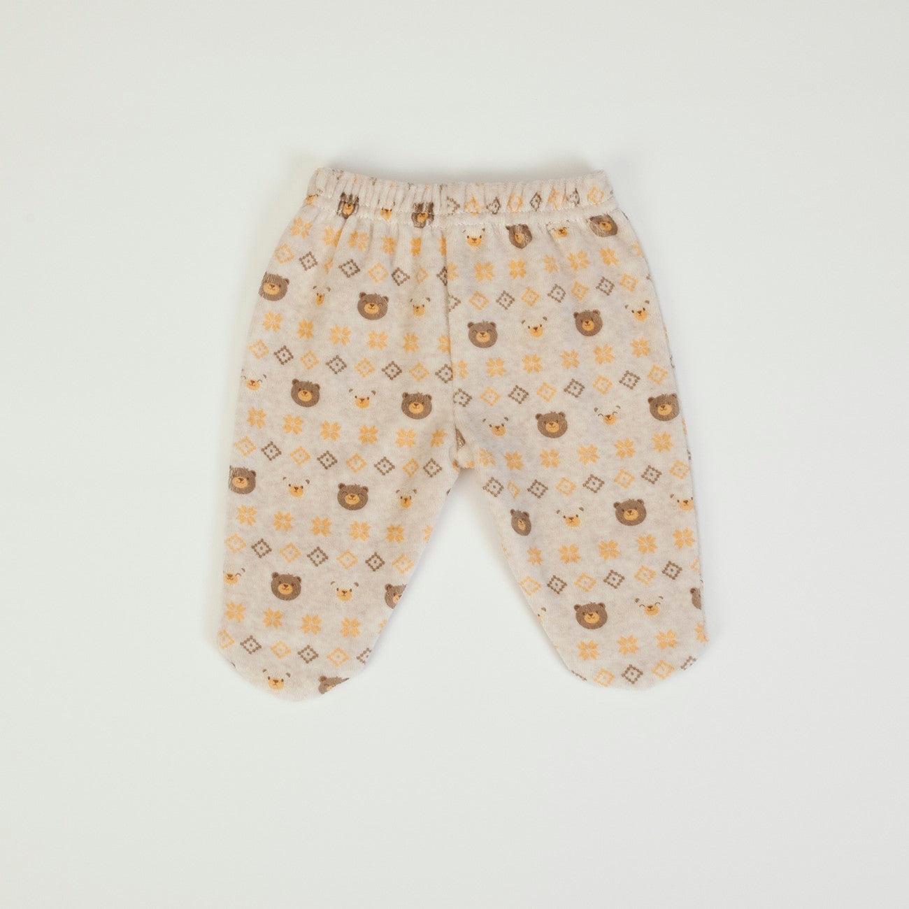 Tutina Neonato In Ciniglia Invernale 2 Pezzi - Orsetto - retro pantalone