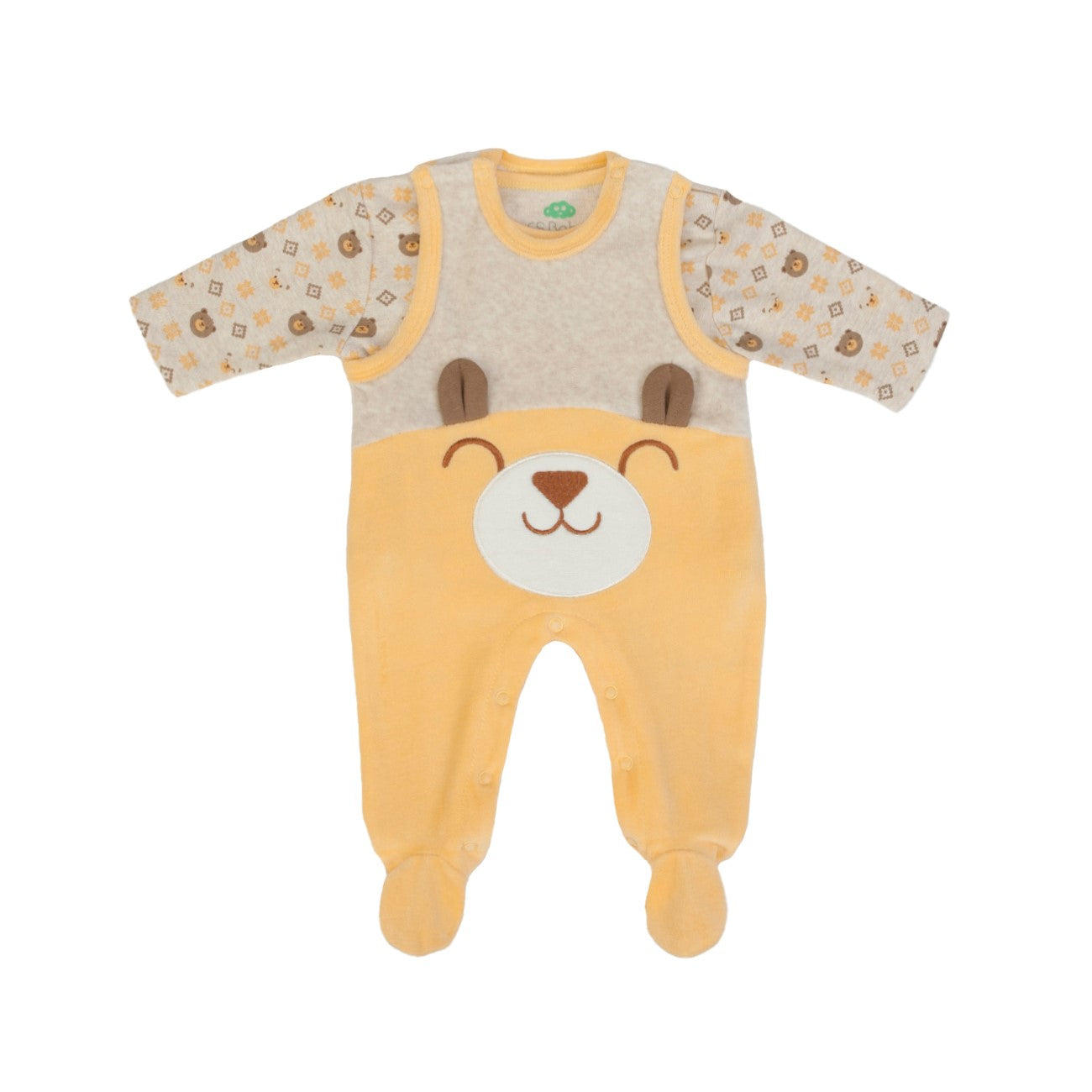 Tutina Salopette Neonato Nascita Invernale - Orsetto