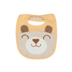 Bavaglino Neonato In Cotone Ricamato - Orsetto