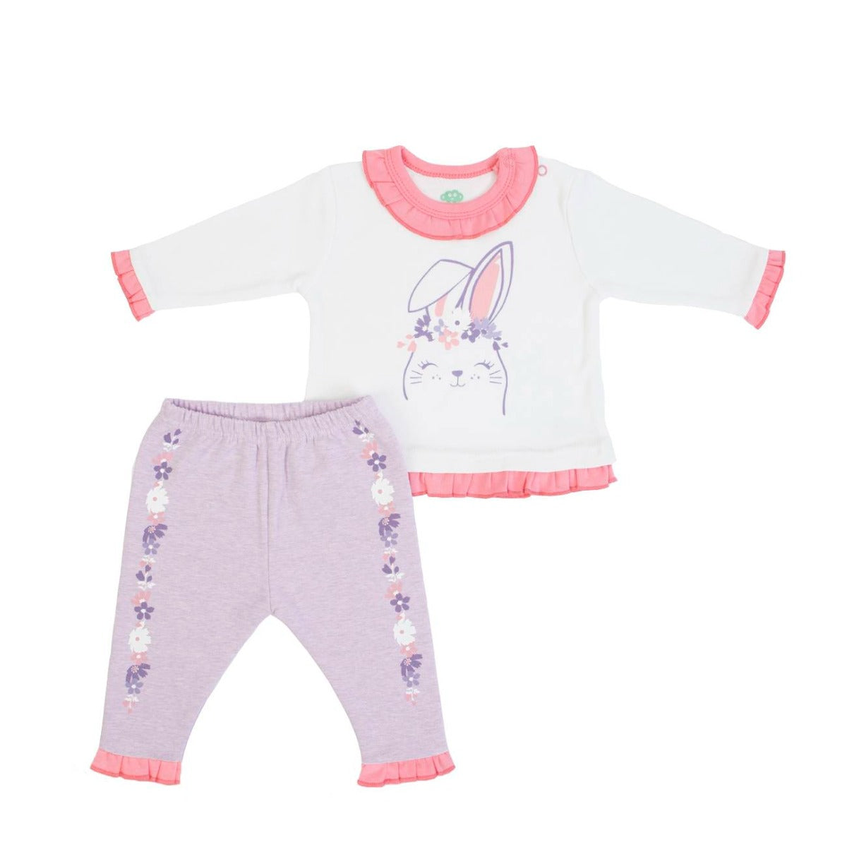 Completo Invernale Bambina Maglia e Pantaloni - Coniglietto