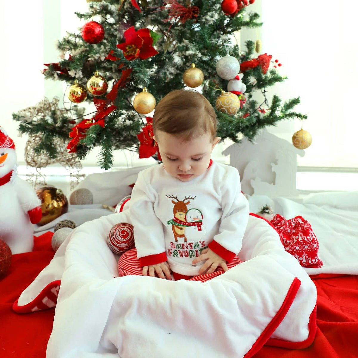 Tutina in Ciniglia 2 Pezzi Invernale Natale