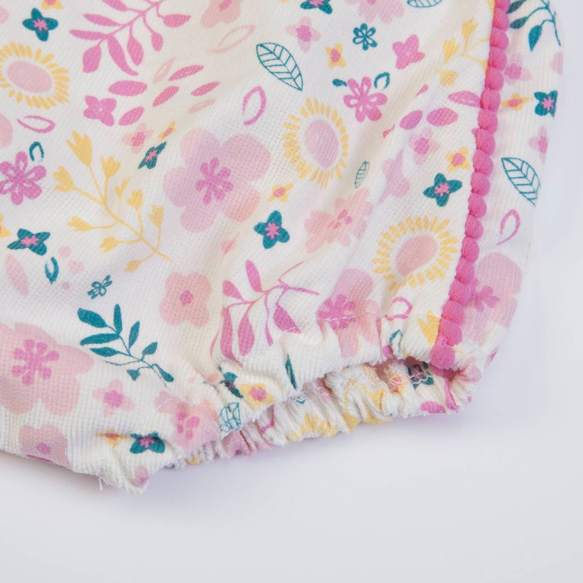 Pagliaccetto Neonata Invernale con Salopette - Fiori - elastico