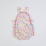 Pagliaccetto Neonata Invernale con Salopette - Fiori - salopette