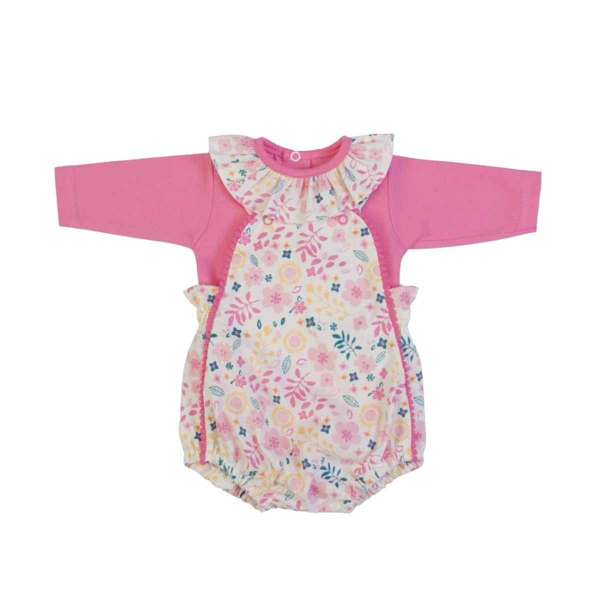 Pagliaccetto Neonata Invernale con Salopette - Fiori