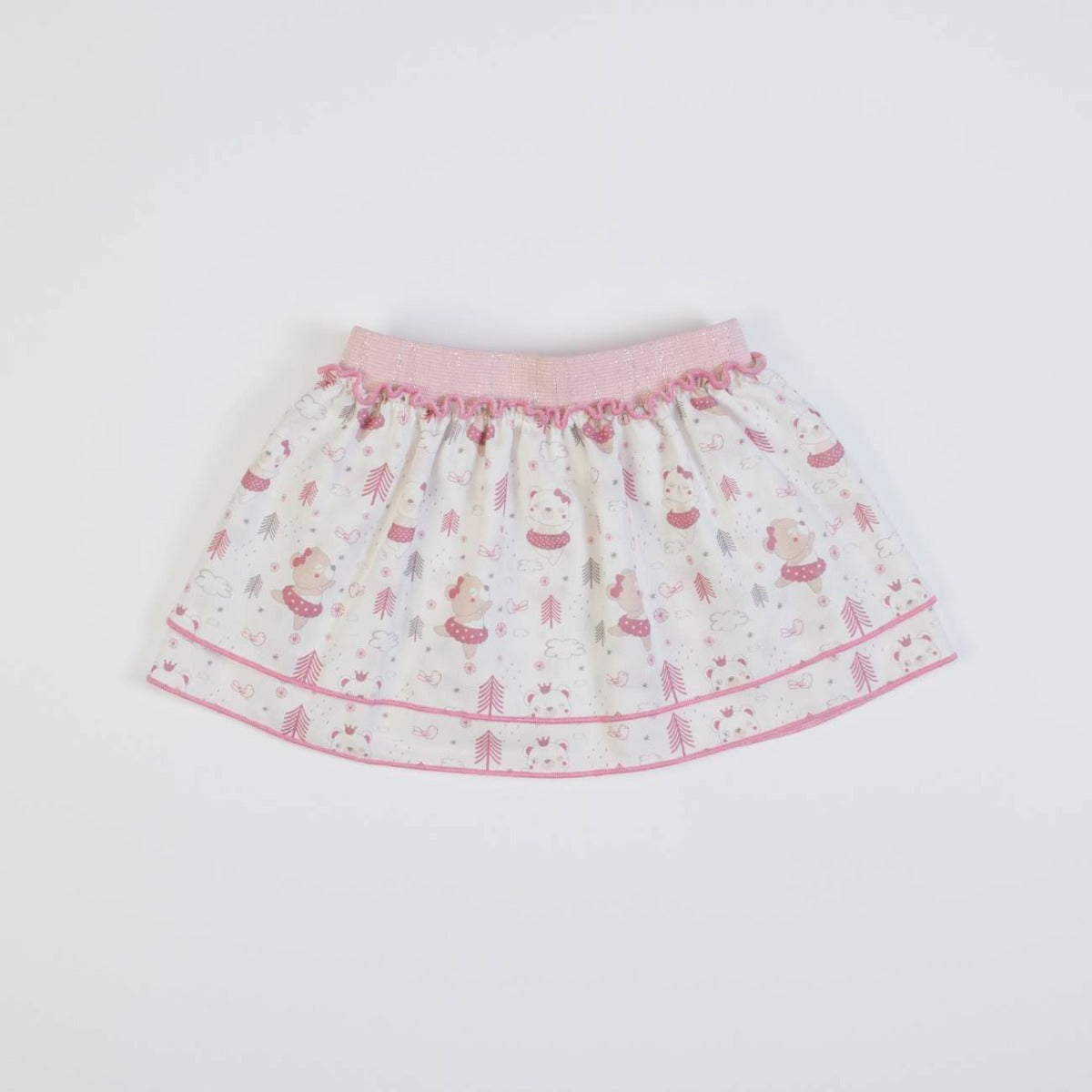 Completo Neonata Bambina invernale Gonna e Maglia - Orsetto - gonna