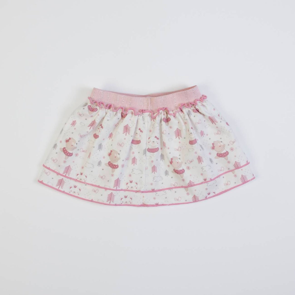 Completo Neonata Bambina invernale Gonna e Maglia - Orsetto - retro gonna