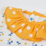 Completo Invernale Salopette in Jeans Bambina - Volpe - colletto
