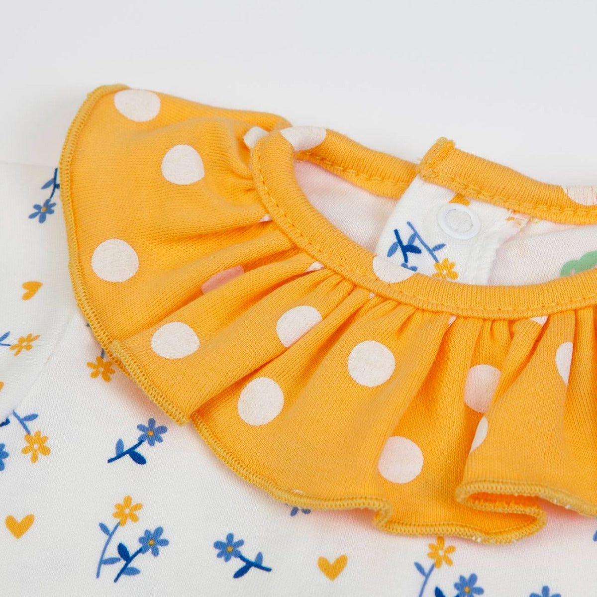 Completo Invernale Salopette in Jeans Bambina - Volpe - colletto