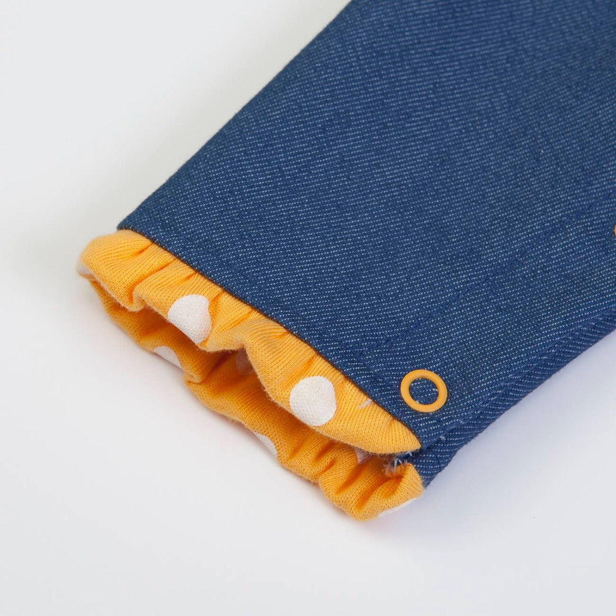 Completo Invernale Salopette in Jeans Bambina - Volpe - polsino