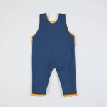 Completo Invernale Salopette in Jeans Bambina - Volpe - retro salopette