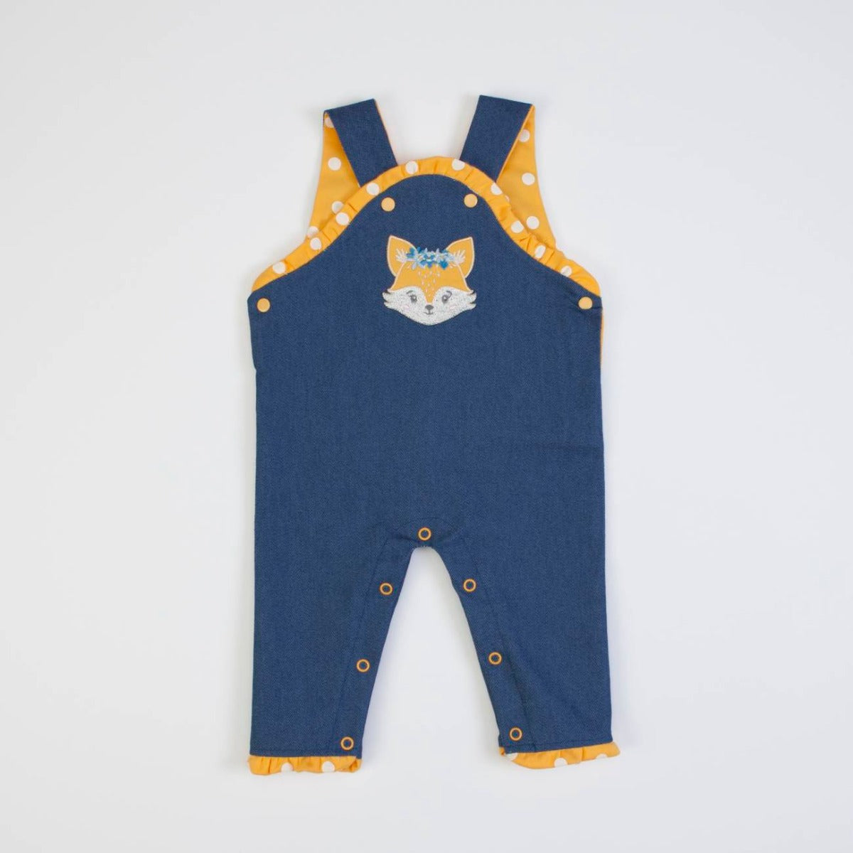 Completo Invernale Salopette in Jeans Bambina - Volpe - salopette