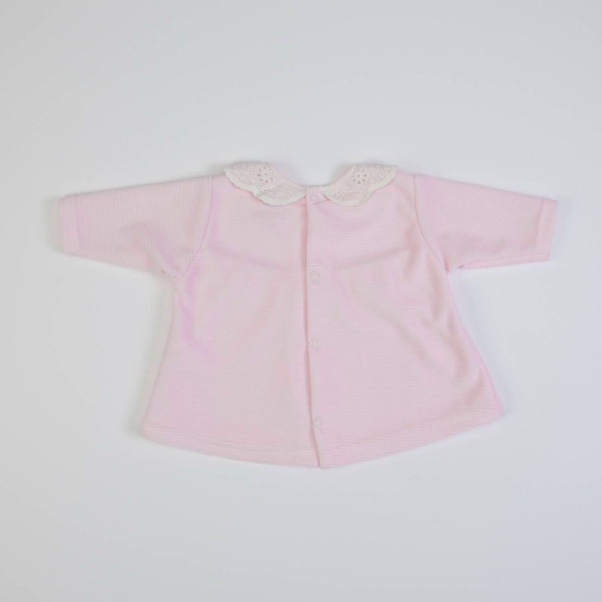 Tutina Neonata Nascita 2 pezzi Rosa - retro maglia