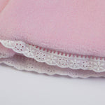 Giubbotto Cappotto Neonata Bambina in Pile Rosa - pizzo