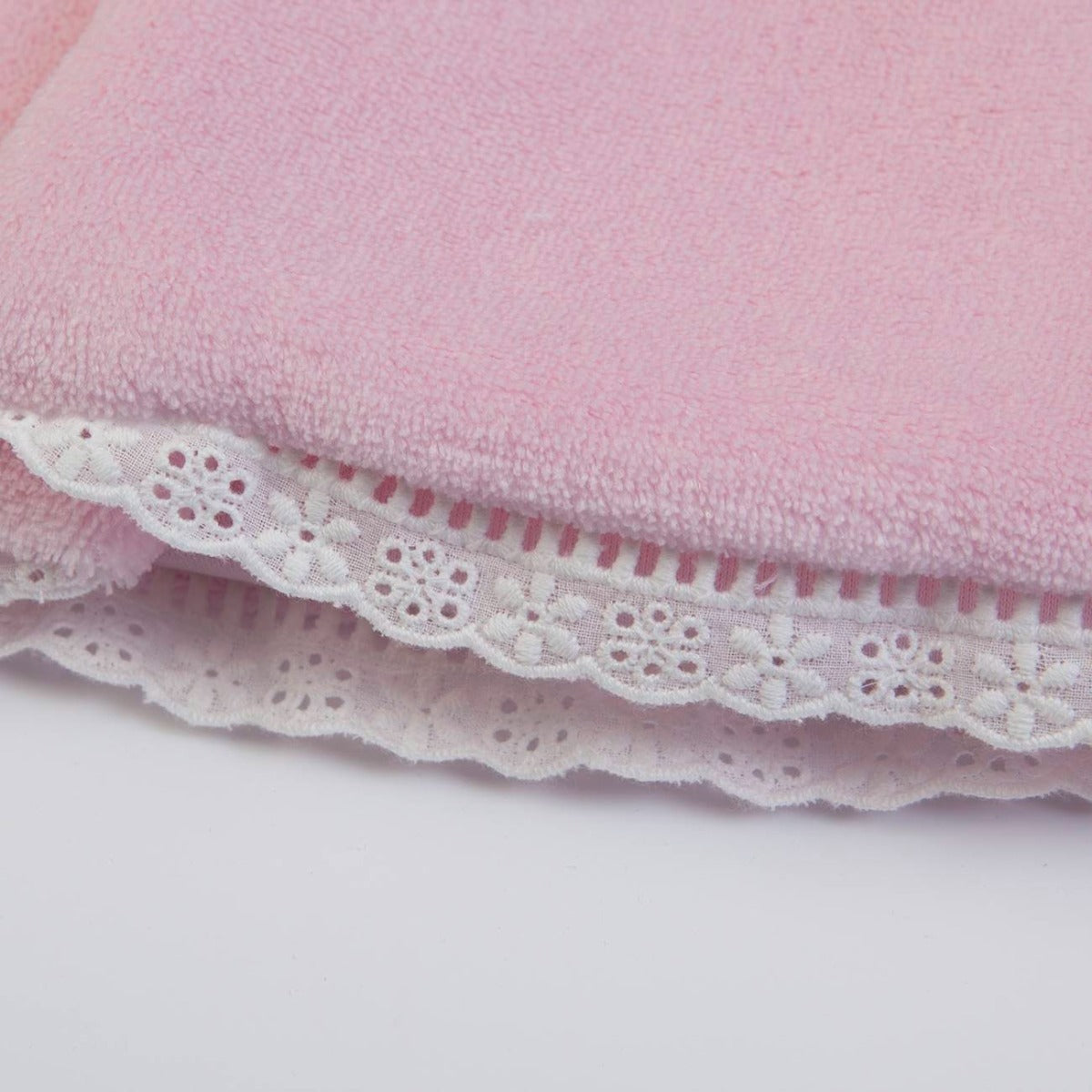 Giubbotto Cappotto Neonata Bambina in Pile Rosa - pizzo
