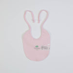 Bavaglino Neonata Nascita rosa con Pizzo - retro