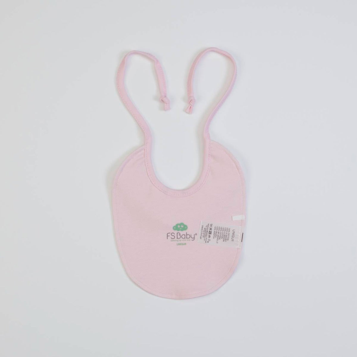 Bavaglino Neonata Nascita rosa con Pizzo - retro