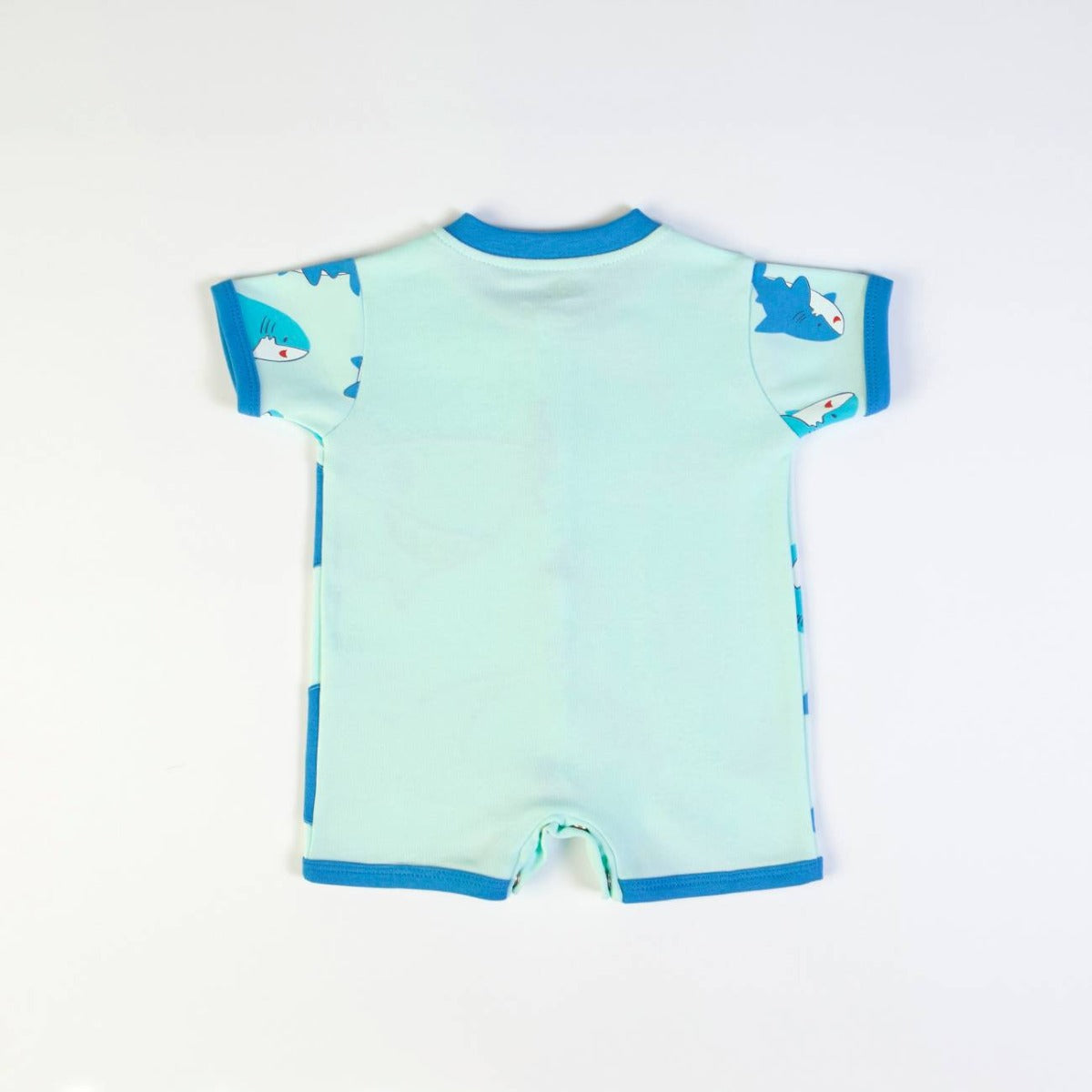 Pagliaccetto Neonato Bambino Cotone Estivo - Baby Shark - retro