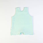 Pagliaccetto Salopette Mezza Manica in cotone - Baby Shark - retro salopette