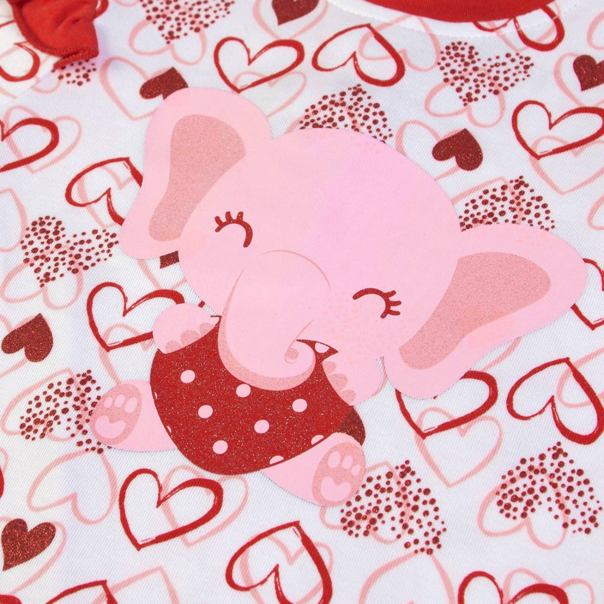 Tutina Neonato Nascita in Cotone Primavera - Cuori - stampa