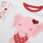 Completo Estivo Bambina in Cotone Maglia e Leggins - Cuori - collo