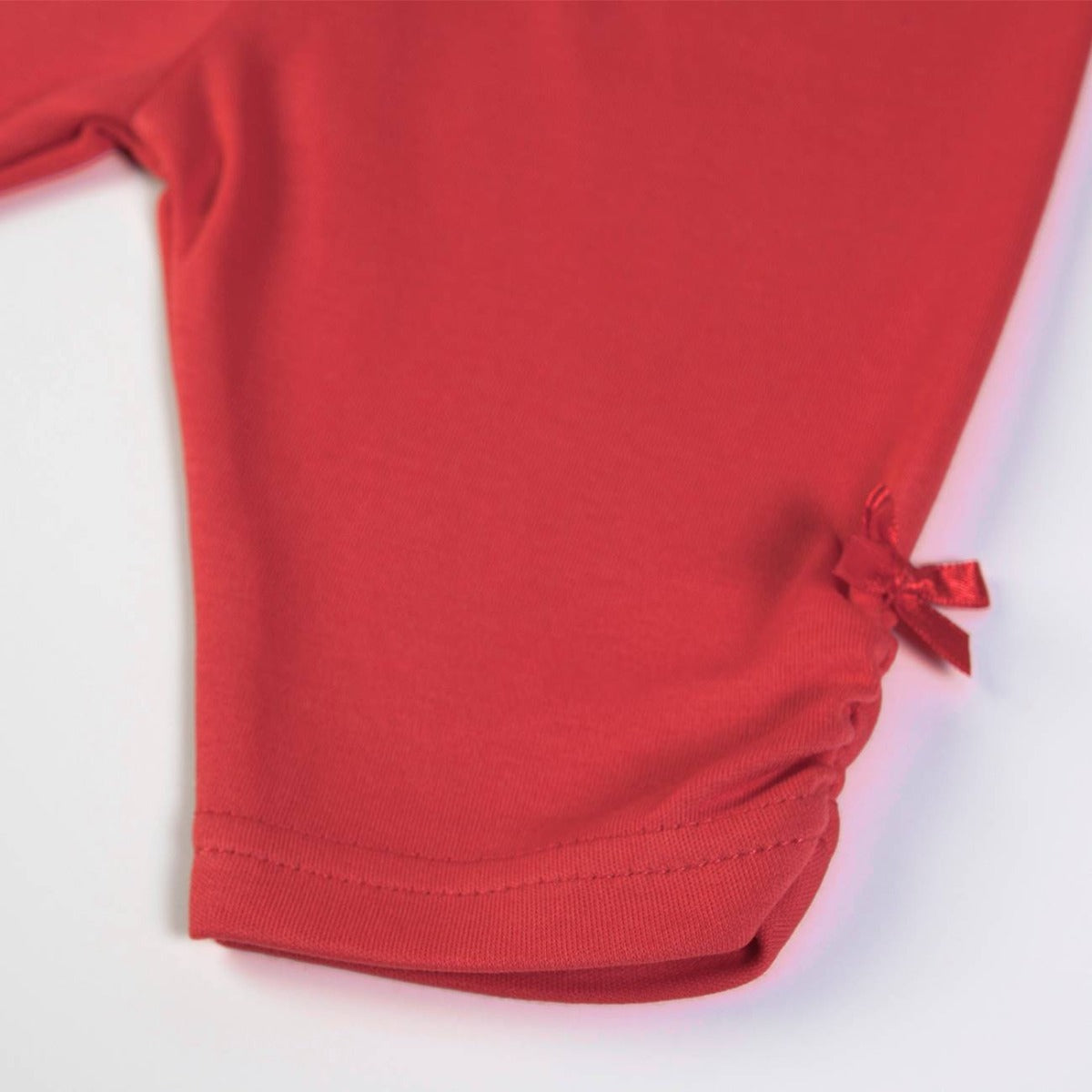 Completo Estivo Bambina in Cotone Maglia e Leggins - Cuori - fiocco