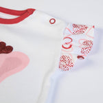 Completo Estivo Bambina in Cotone Maglia e Leggins - Cuori - spalla