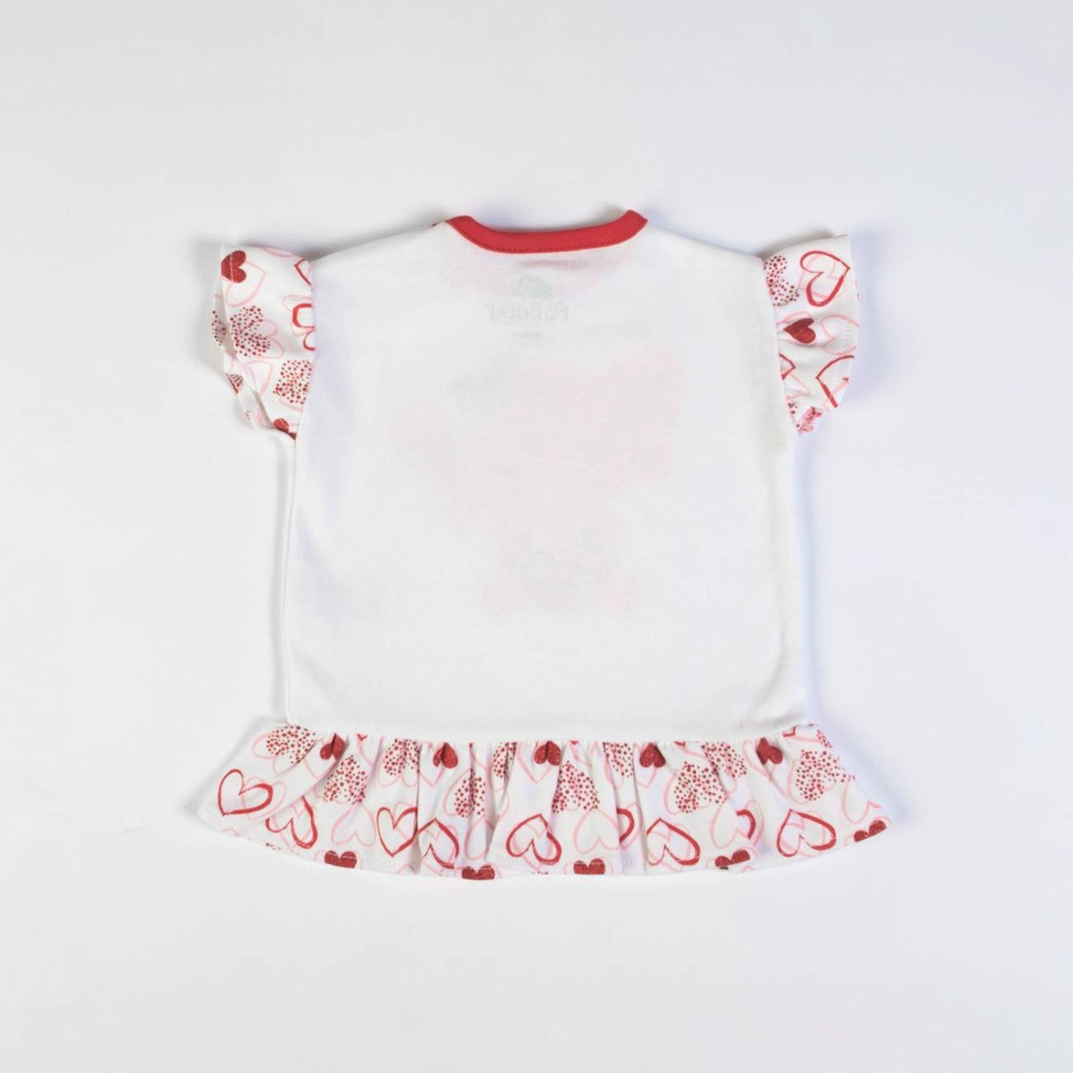 Completo Estivo Bambina in Cotone Maglia e Leggins - Cuori - retro maglia