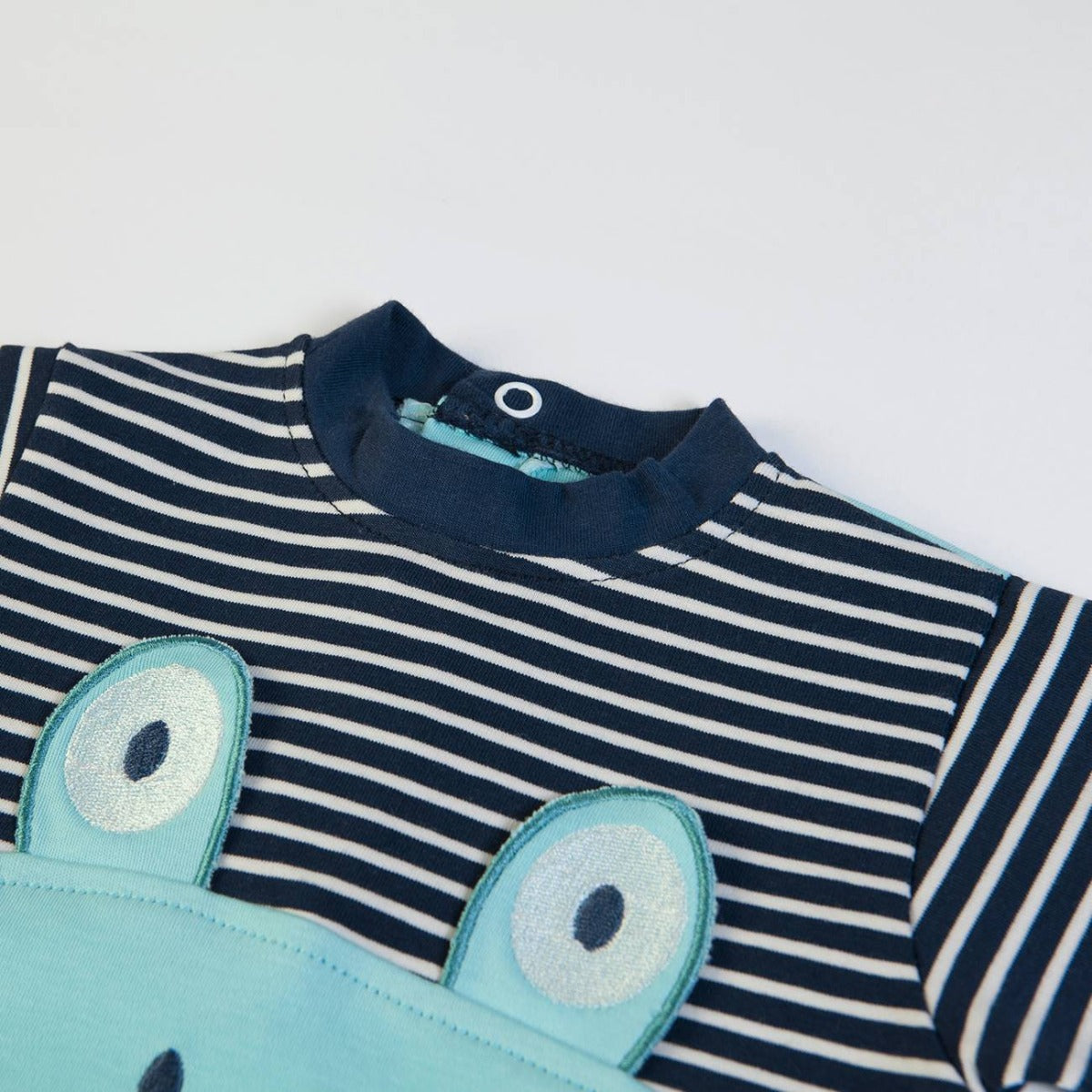 Tutina Neonato Nascita in Cotone Primavera - Froggy - collo