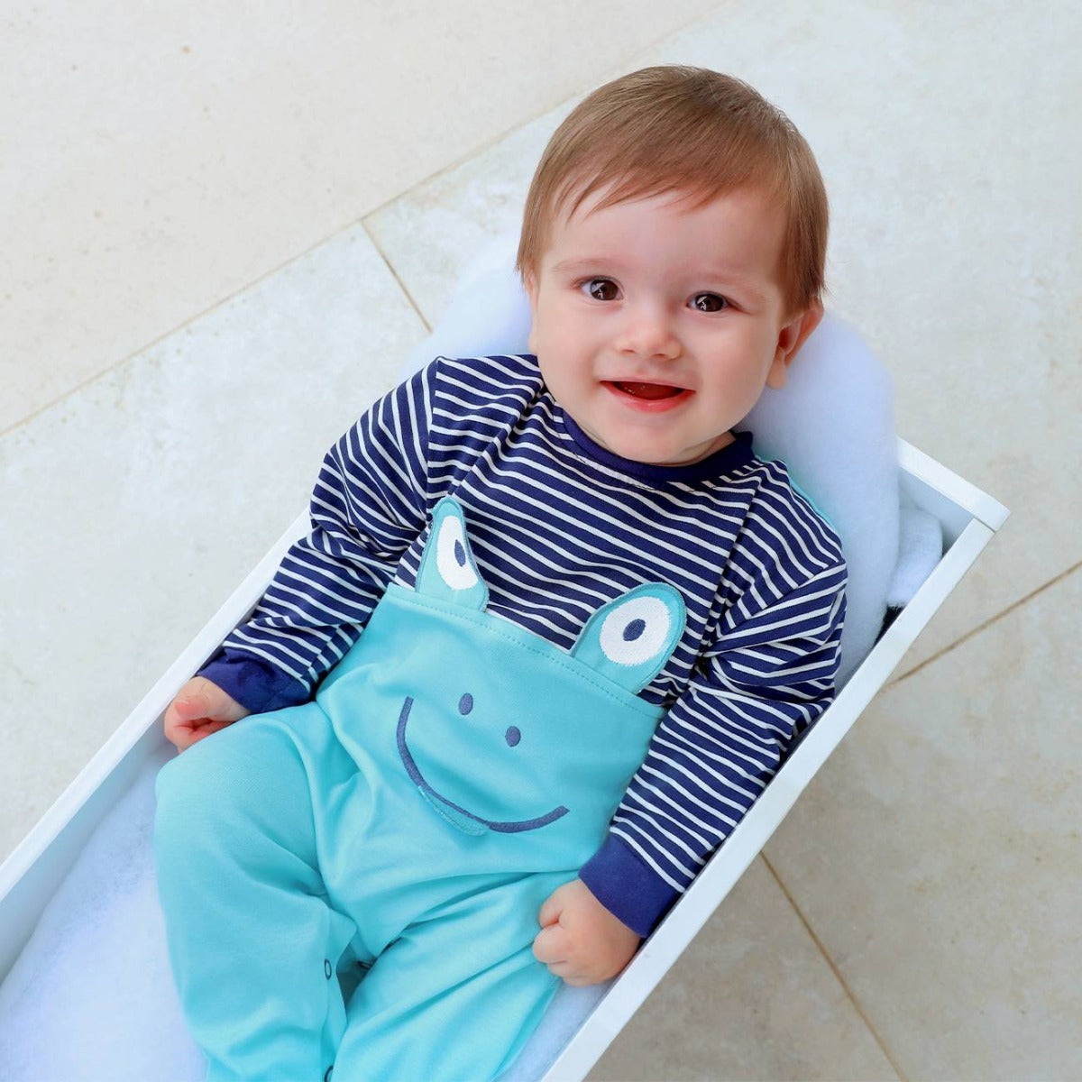 Tutina Neonato Nascita in Cotone Primavera - Froggy