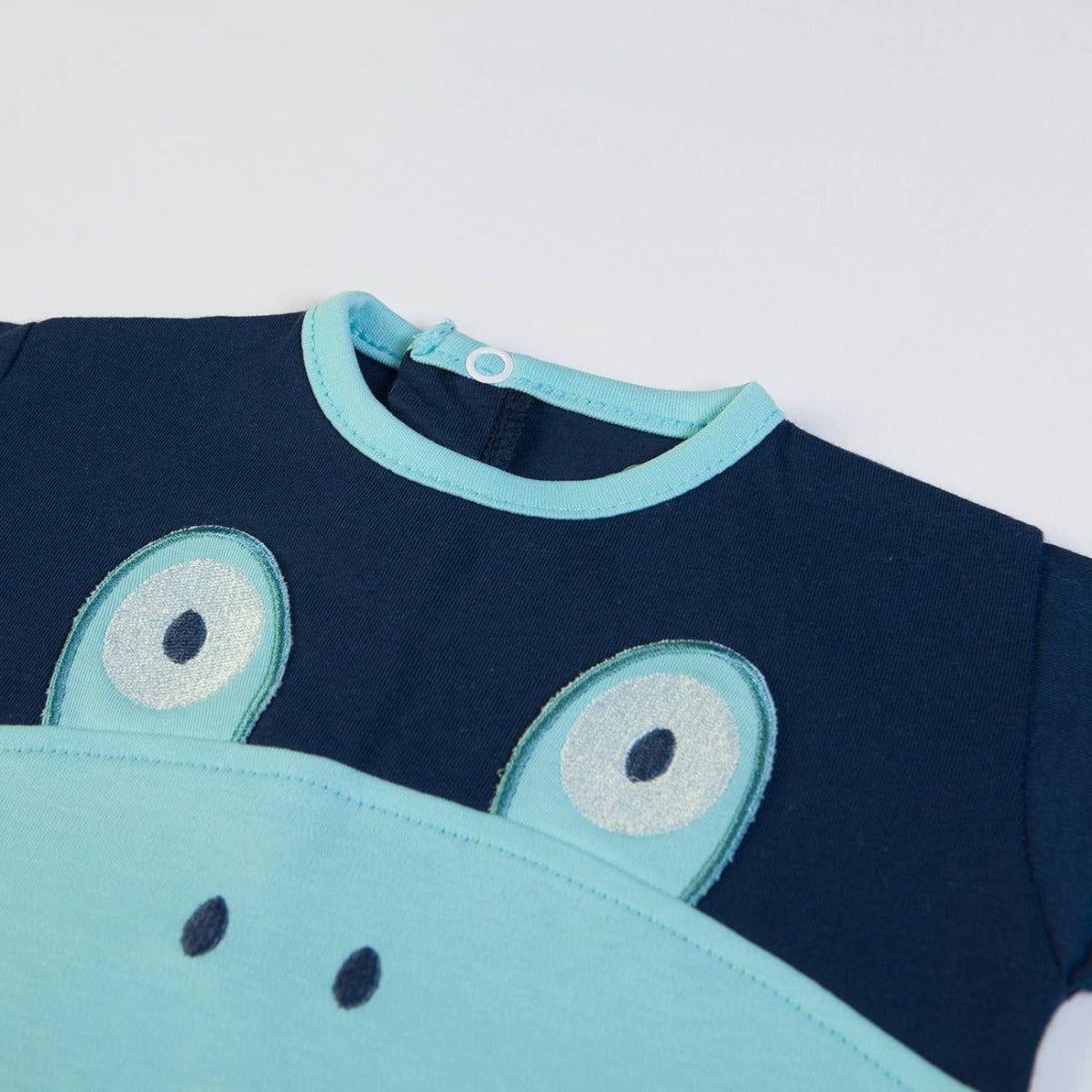 Completo Estivo Bambino in Cotone - Froggy - collo