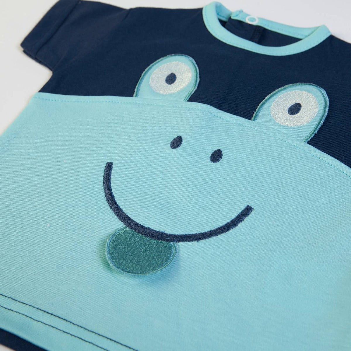 Completo Estivo Bambino in Cotone - Froggy - ricamo