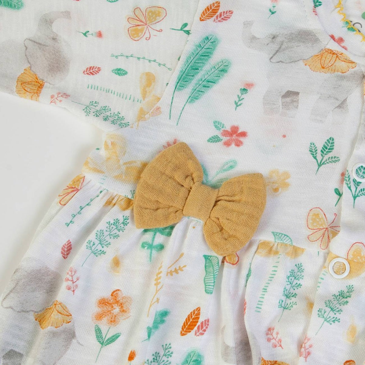 Tutina Neonato Nascita in Cotone Organico Primaverile - Vintage - fiocco