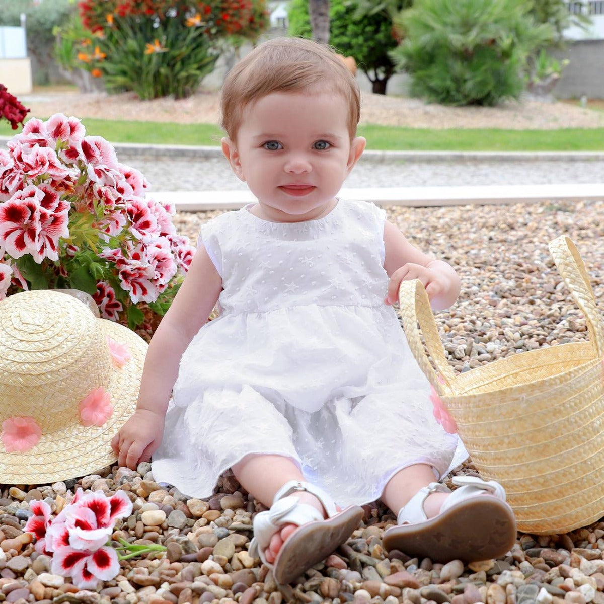 Vestito Neonata Bambina in Cotone Romantic