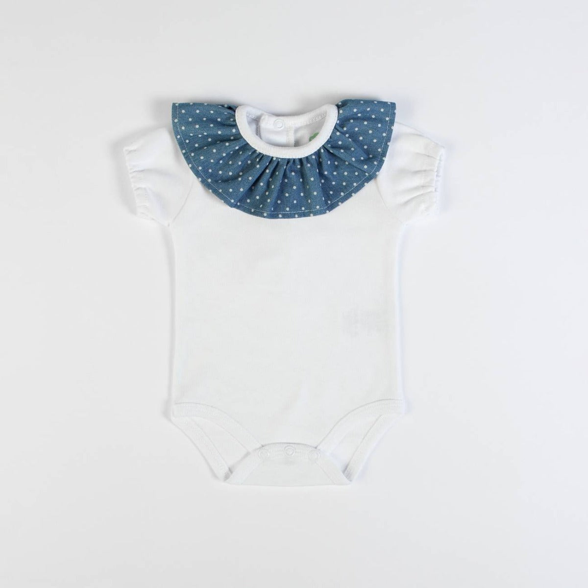 Pagliaccetto Neonata Bambina in Cotone Pois Blu - body