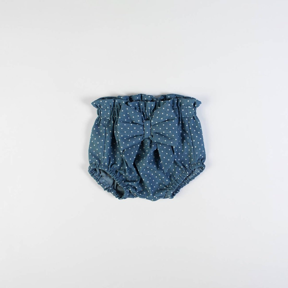 Pagliaccetto Neonata Bambina in Cotone Pois Blu - coulotte