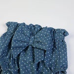 Pagliaccetto Neonata Bambina in Cotone Pois Blu - fiocco